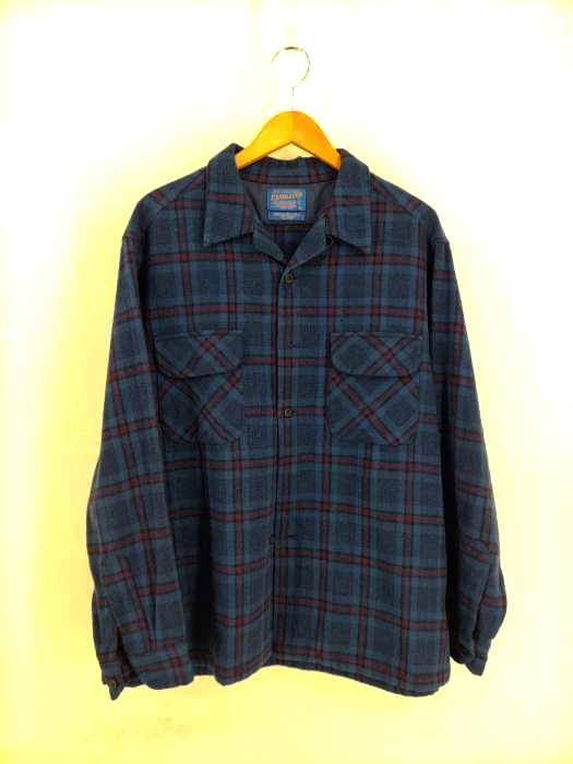 PENDLETON（ペンドルトン） チェック柄ウール開襟シャツ メンズ トップス