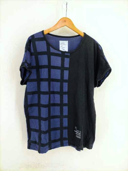 SHAREEF（シャリーフ） LATTICE CHECK 2TONE BIG-T メンズ トップス