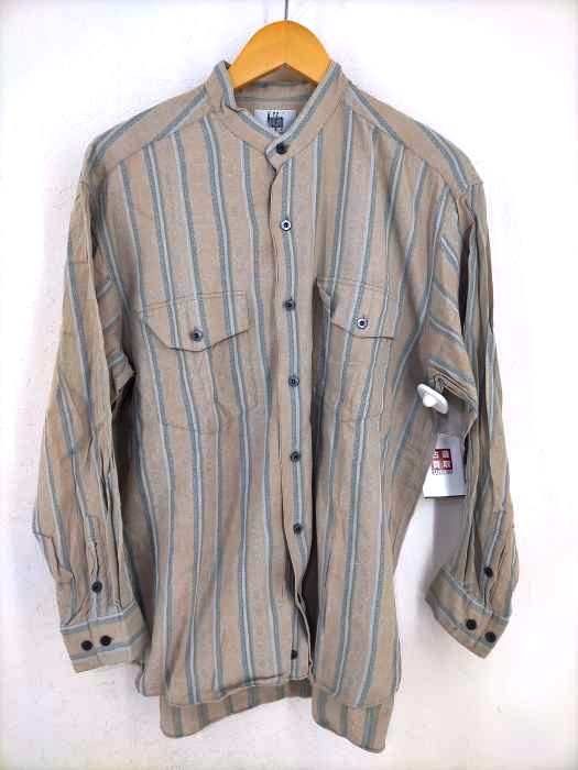 Modigliani(ユーズドフルギ) バンドカラー総柄シャツ メンズ トップス