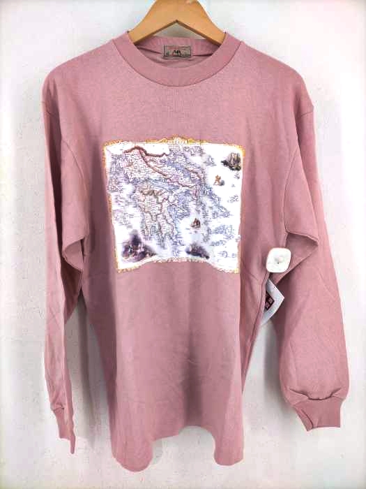USED古着（ユーズドフルギ） 地図プリント ロングTシャツ メンズ トップス