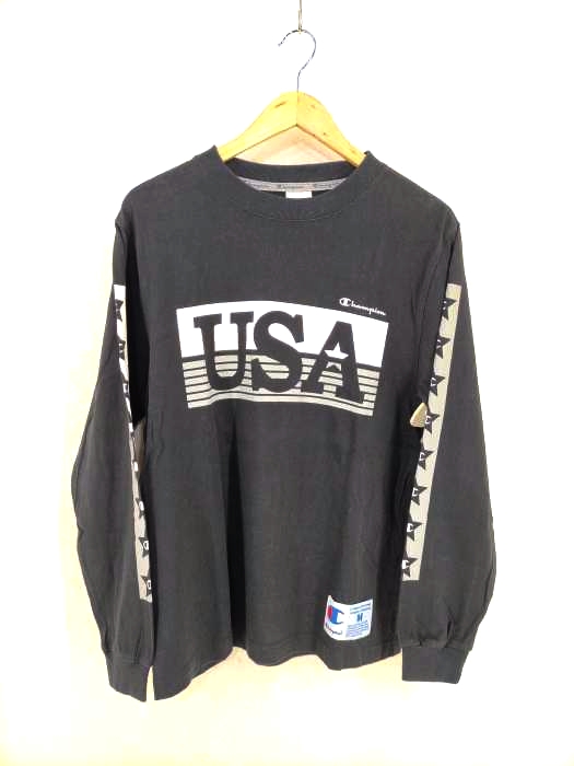 Champion（チャンピオン） USA プリント ロングTシャツ レディース トップス