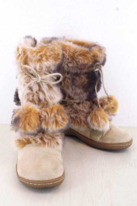 neue marche （） リアルファーハーフブーツ レディース シューズ