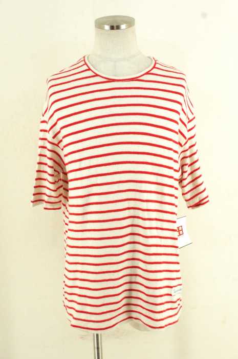 VOTE MAKE NEW CLOTHES　 （ボートメイクニュークローズ） ボーダーコットンTシャツ メンズ トップス