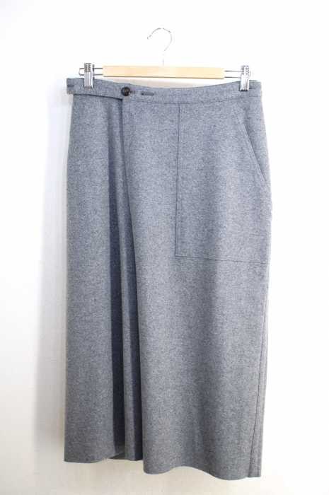 M/M ATTACHMENT（エムエムアタッチメント） カシミヤ混ストレッチフラノ巻きスカート レディース スカート