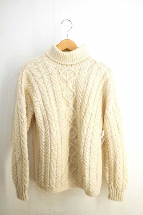 GUERNSEY WOOLLENS （ガンジーウーレンズ） ハイネックケーブルニット メンズ トップス