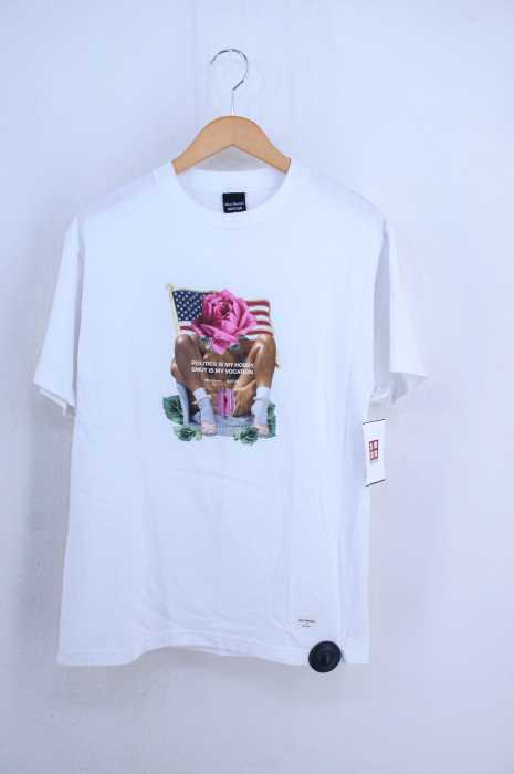 40s & Shorties × HUSTLER（フォーティーズアンドショーティーズ ハスラー） プリントコットンクルーネックTee メンズ トップス