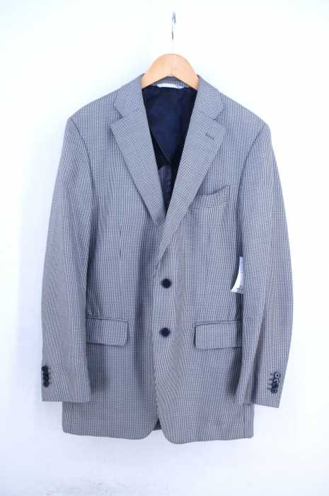 THE SUIT COMPANY （スーツカンパニー） シルク混 千鳥格子柄 2Bテーラードジャケット メンズ アウター