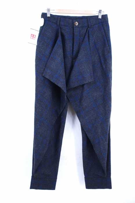 Vivienne Westwood MAN(ヴィヴィアンウエストウッドマン) チェック柄ドレープデザインテーパードパンツ メンズ パンツ