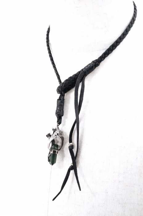 USED古着  （ユーズドフルギ） 925 ストーンレザーネックレス メンズ アクセサリー