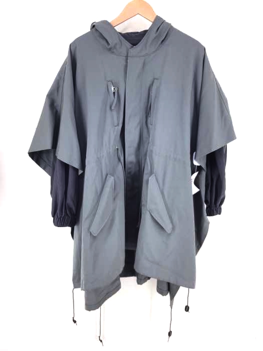 G.V.G.V.（ジーヴィジーヴィ） WOOL GABARDINE PONCHO LAYERED COAT レディース アウター
