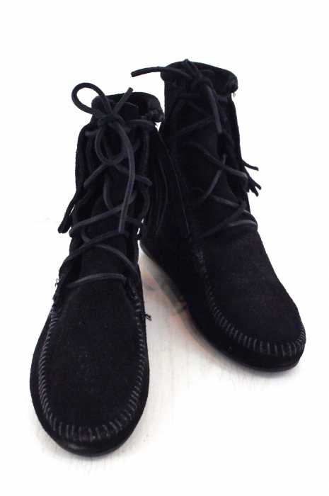 Minnetonka (ミネトンカ) フリンジスウェードブーツ レディース シューズ