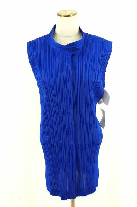 PLEATS PLEASE ISSEY MIYAKE （プリーツプリーズイッセイミヤケ） プリーツ加工比翼ノースリーブトップス レディース トップス