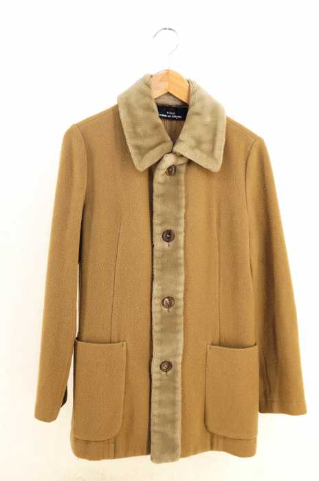 tricot COMME des GARCONS （トリココムデギャルソン） AD1996 ファー切替ステンカラーコート レディース アウター