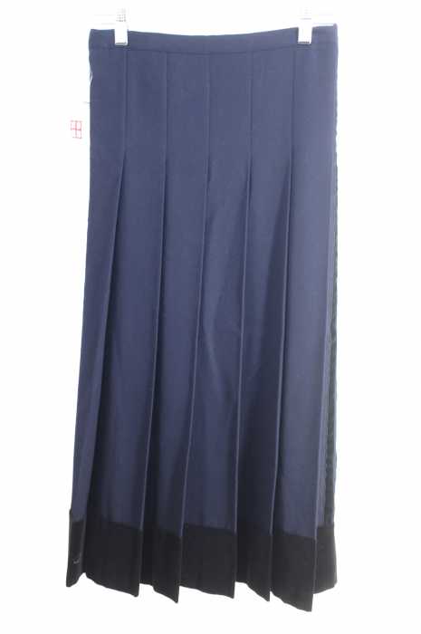 robe de chambre COMME des GARCONS（ローブドシャンブルコムデギャルソン） 裾ベロア切替プリーツラップスカート レディース スカート