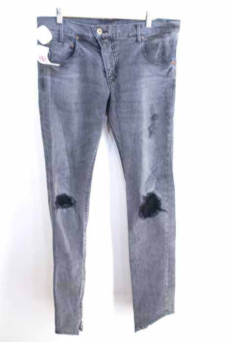 AG by EXPERIMENT(エージーバイエクスペリメント) Asymmetry Skinny Denim dmg ダメージ加工スキニーデニムパンツ メンズ パンツ