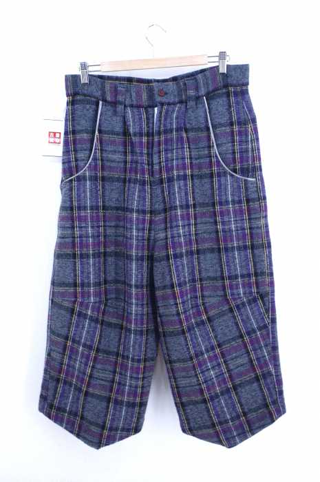 MACARONIC（マカロニック） チェック柄 ウールサルエルパンツ メンズ パンツ