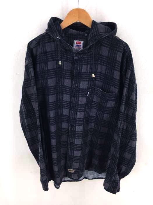 Levis(リーバイス) イタリア製 チェック柄フードシャツ メンズ トップス