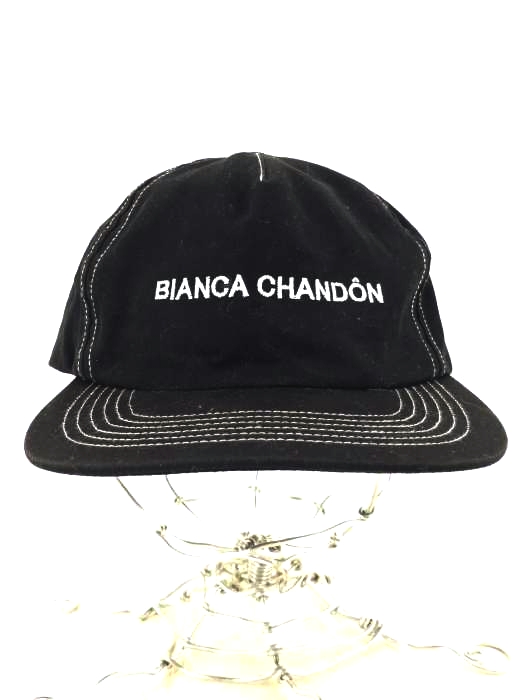 BIANCA CHANDON(ビアンカシャンドン) ロゴ刺繍ホワイトステッチ6パネルキャップ メンズ 帽子