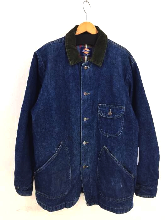 Dickies(ディッキーズ) 襟コーデュロイ 裏地ブランケット デニムカバーオール メンズ アウター