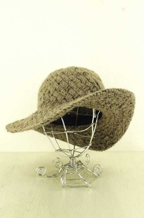 edwina horl　（エドウィナホール） 15AW　編み込みロングブリムハット メンズ 帽子