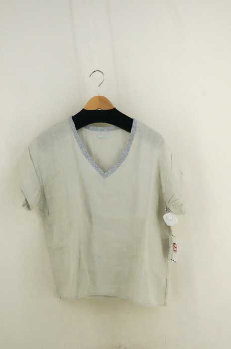 fog linen work（フォグリネンワーク） リネンVネックプルオーバー レディース トップス