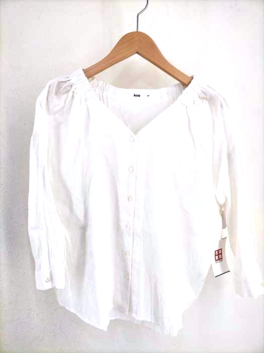 KOE（コエ） 18SS ストライプ前釦ブラウス レディース トップス