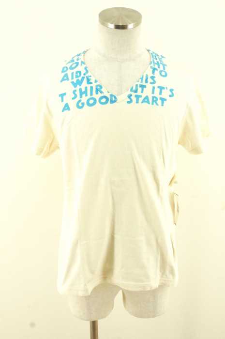 Martin Margiela (マルタンマルジェラ) Vネック エイズTシャツ メンズ トップス