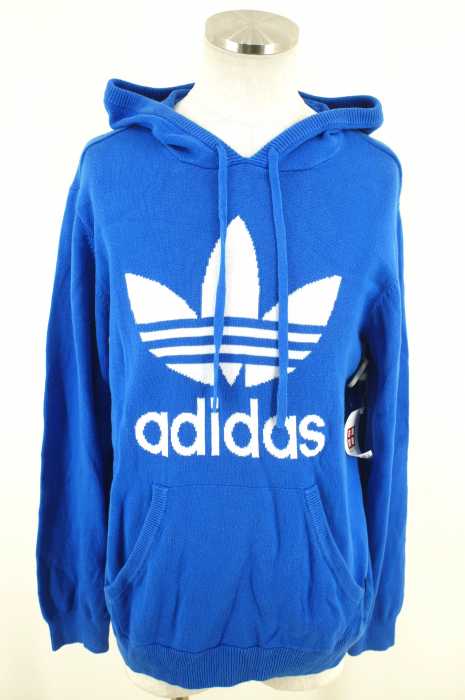 adidas （アディダス） コットンニットロゴプルオーバーパーカー メンズ トップス