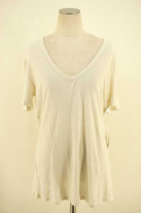 T by Alexander Wang (ティーバイアレキサンダーワン) レーヨンシルクUネックカットソー レディース トップス