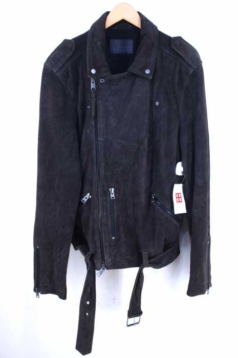 ALLSAINTS (オールセインツ) やぎ革 スウェードダブルライダースジャケット メンズ アウター