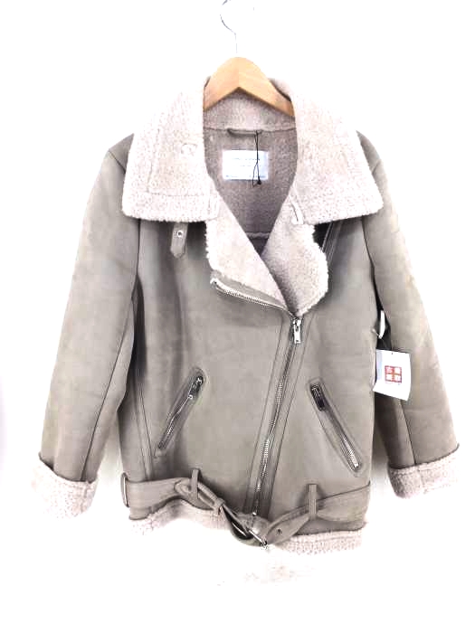 ZARA WOMAN(ザラ ウーマン) ムートンライダースジャケット レディース アウター