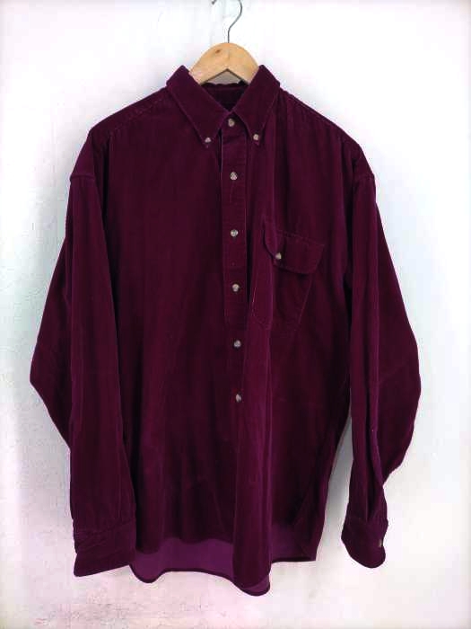 Eddie Bauer（エディーバウアー） 80~90s 黒タグ後期 コーデュロイボタンダウンシャツ メンズ トップス