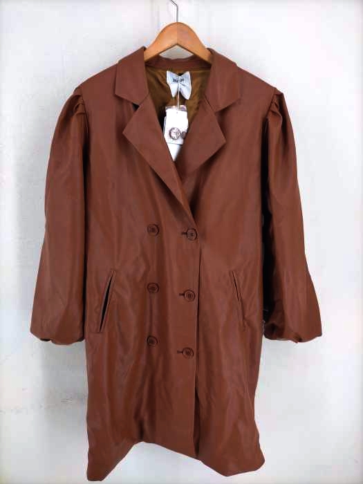 jouetie(ジュエティ) 20AW フェイクレザーボリュームスリーブPコート レディース アウター