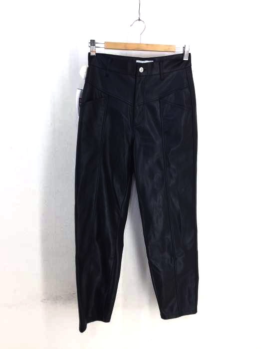 ZARA（ザラ） フェイクレザー テーパードパンツ レディース パンツ