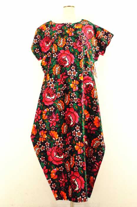 COMME des GARCONS （コムデギャルソン） AD2012 二次元花柄ベルベットワンピース レディース ワンピース
