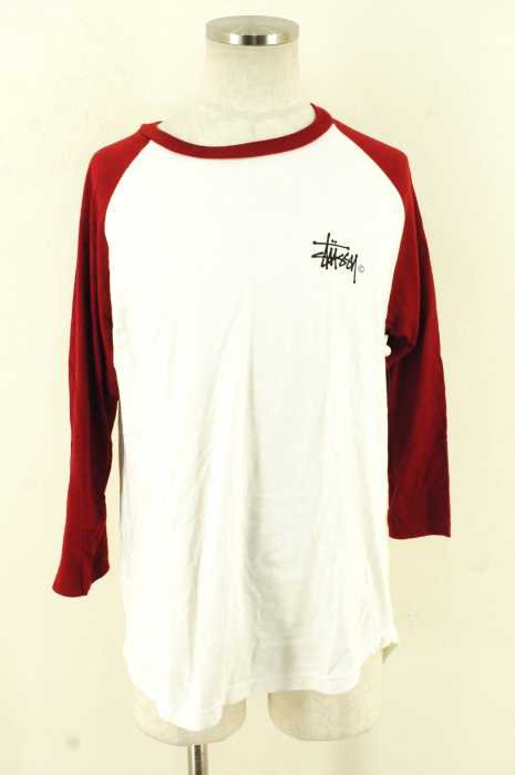 STUSSY (ステューシー) ロゴプリントラグラン7分丈カットソー メンズ トップス