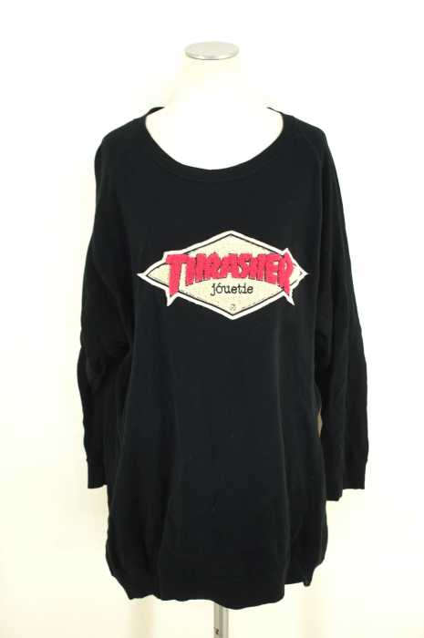 jouetie×THRASHER （ジュエティ×スラッシャー） ロゴワッペンスウェット レディース トップス
