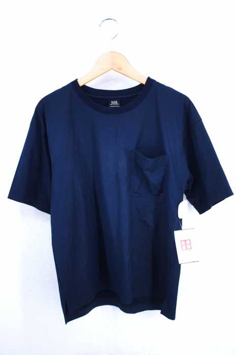 BLUE WORK（ブルーワーク） ナイロン地クルーネックポケットTシャツ メンズ トップス