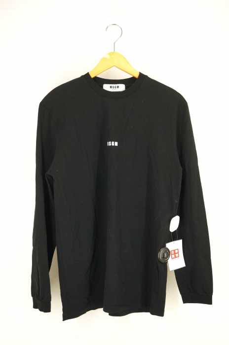 MSGM（エムエスジーエム） フロントロゴロングスリーブカットソー Micro Logo T-Shirt メンズ トップス