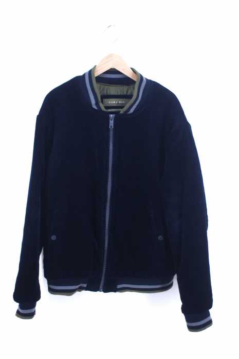ZARA MAN (ザラマン) スーベニア刺繍太畝コーデュロイボンバージャケット メンズ アウター