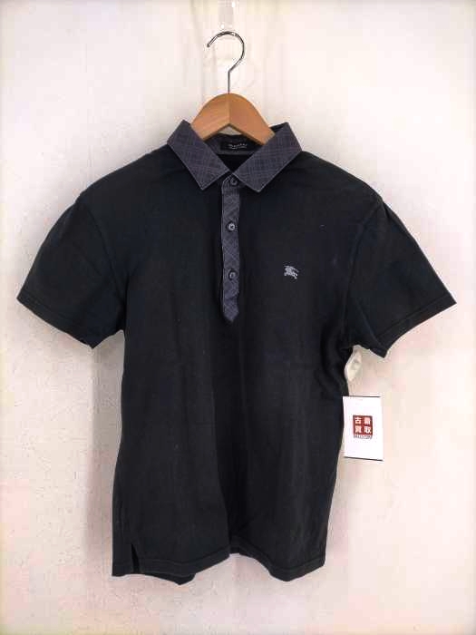 BURBERRY BLACK LABEL（バーバリーブラックレーベル） 襟チェック ポロシャツ メンズ トップス