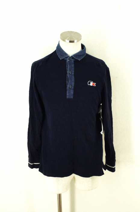 LACOSTE (ラコステ) MADE IN JAPAN デニム切替ポロシャツ メンズ トップス