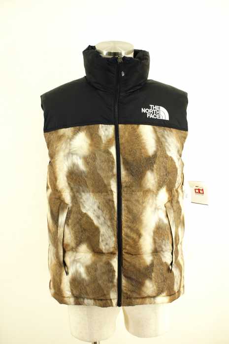 THE NORTH FACE × SUPREME (ザ ノースフェイス × シュプリーム) 13AW Fur Print Nuptse Vest メンズ アウター