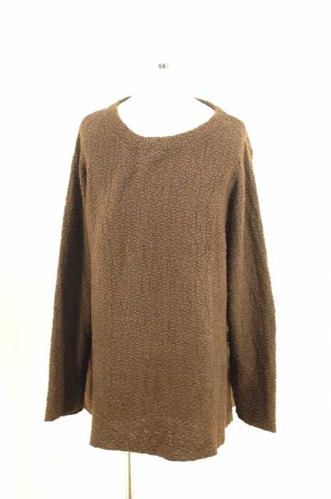 allen allen USA () ビッグシルエットカギ編みコットンニットカットソー メンズ トップス