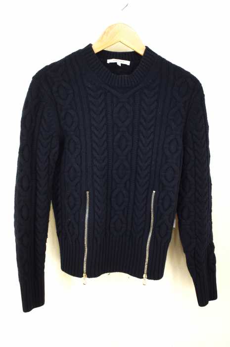 CARVEN （カルヴェン） フロントジップケーブルニット レディース トップス