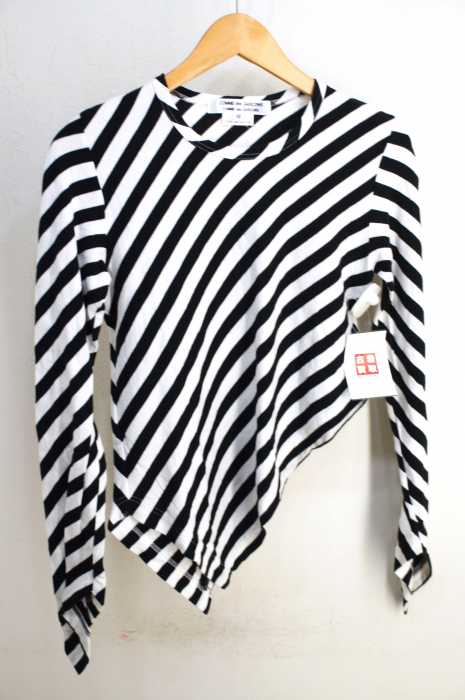 COMME des GARCONS COMME des GARCONS（コムデギャルソンコムデギャルソン） サイドスリットボーダーカットソー　AD2010 レディース トップス