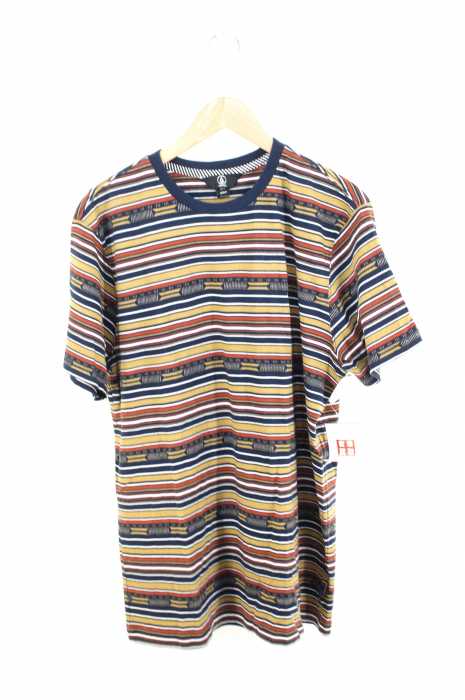 VOLCOM(ヴォルコム) ネイティブ柄マルチボーダーS/S TEE メンズ トップス