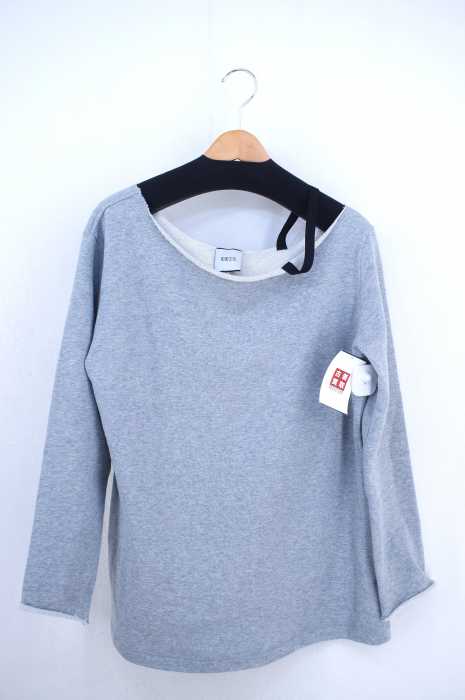 edit（エディット） 17SS 断ち切り加工 ワイドネックスウェット レディース トップス