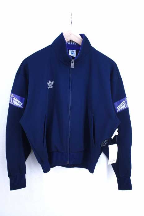 adidas (アディダス) 80s デサント社製 袖ロゴ刺繍トラックジャケット レディース アウター