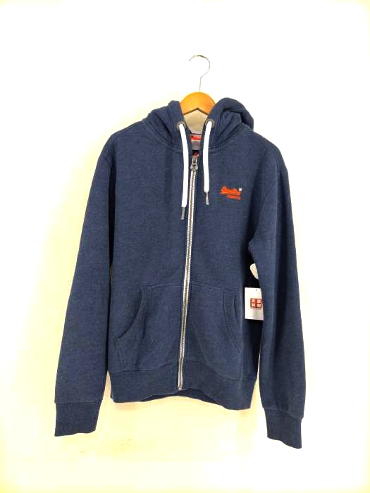 SUPERDRY（スーパードライ） Hooded Cardigan Regular Fit Bordeaux 裏起毛ジップアップパーカー メンズ トップス